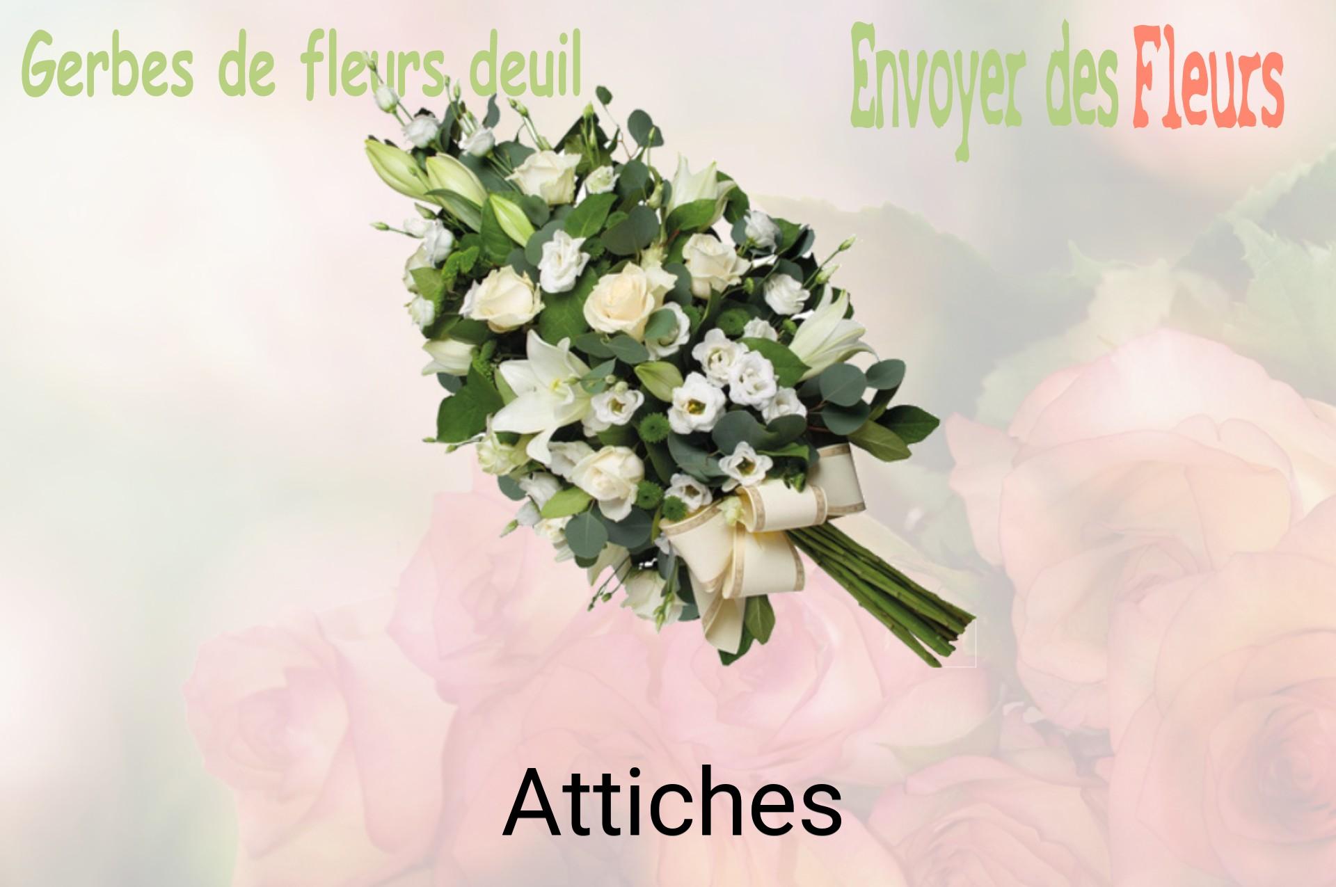 Gerbe de fleurs de deuil livrée à Attiches